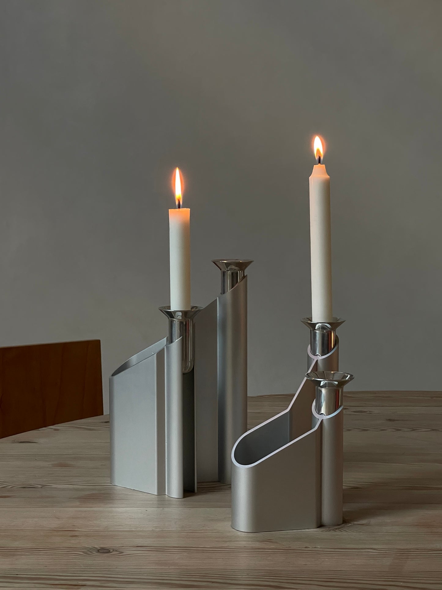 Aluminium candle holder