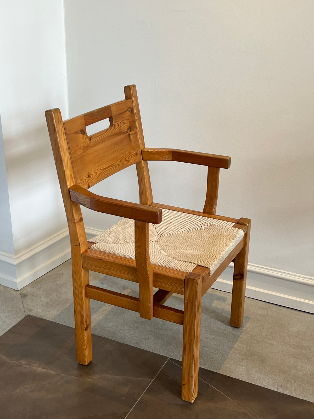 Pine and Papercord Armchair