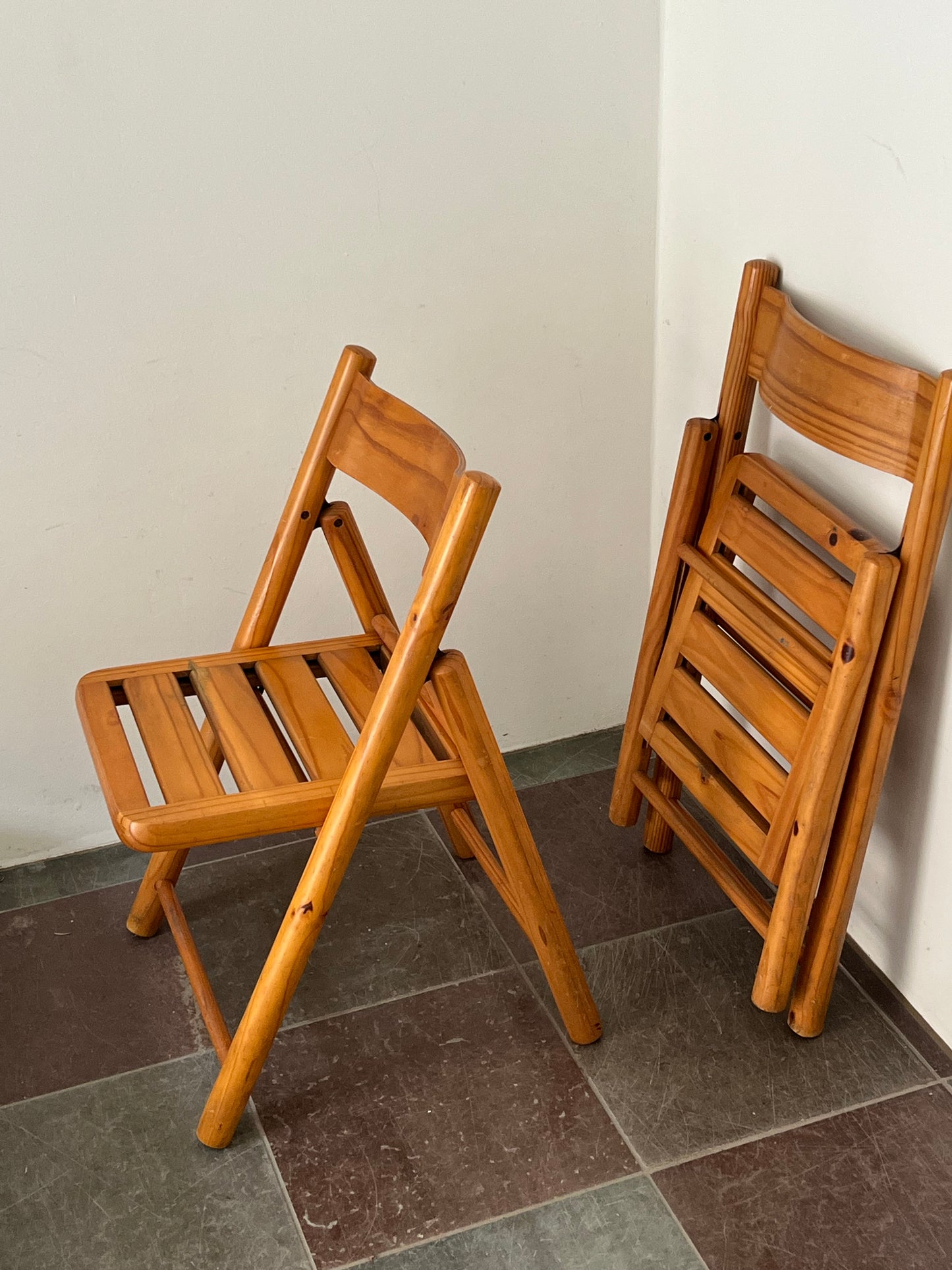 Wooden folding chairs