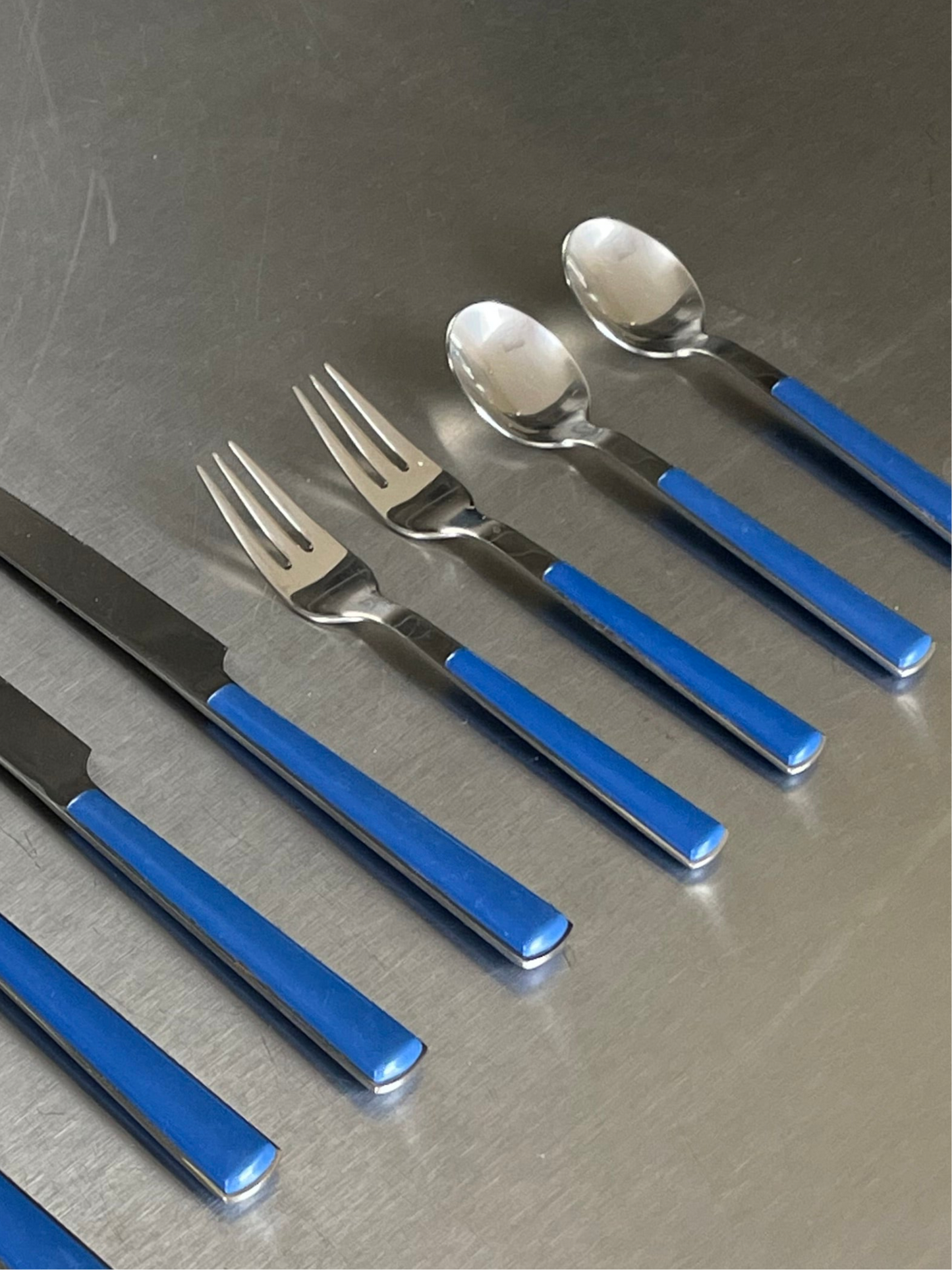 Blue steel cutlery