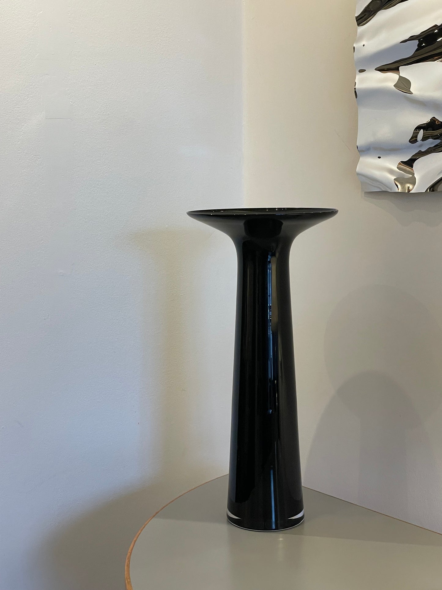 Tall glass vase
