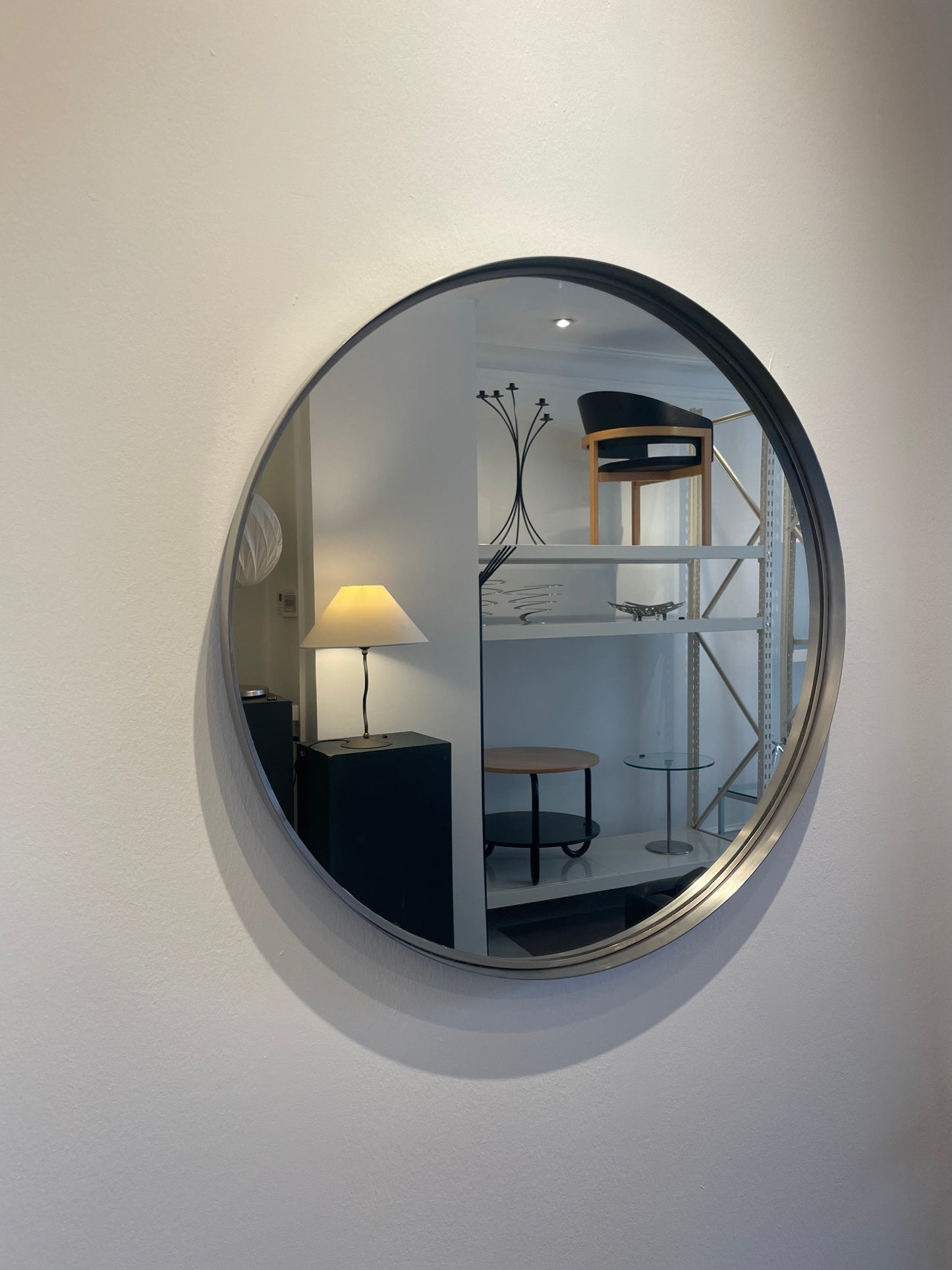 Steel frame mirror