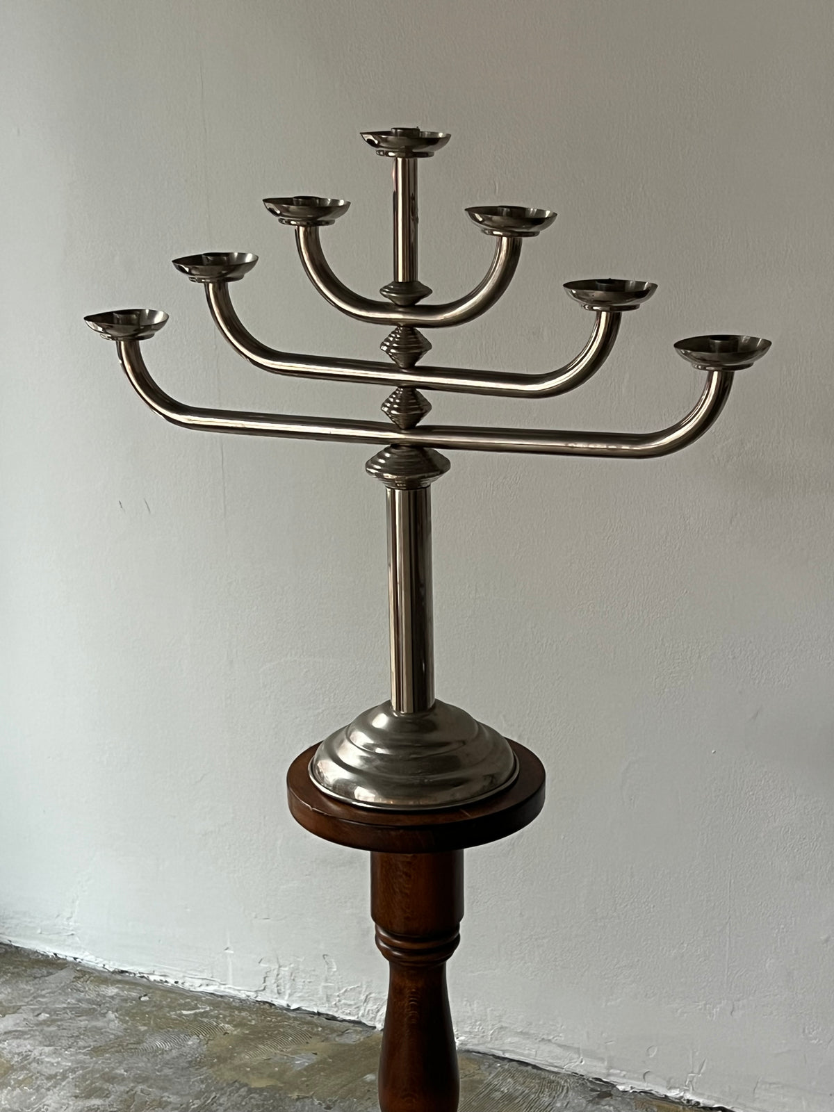Seven-Arm Silver Candelabra