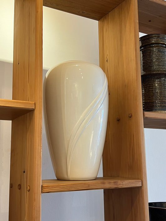 Tall white vase