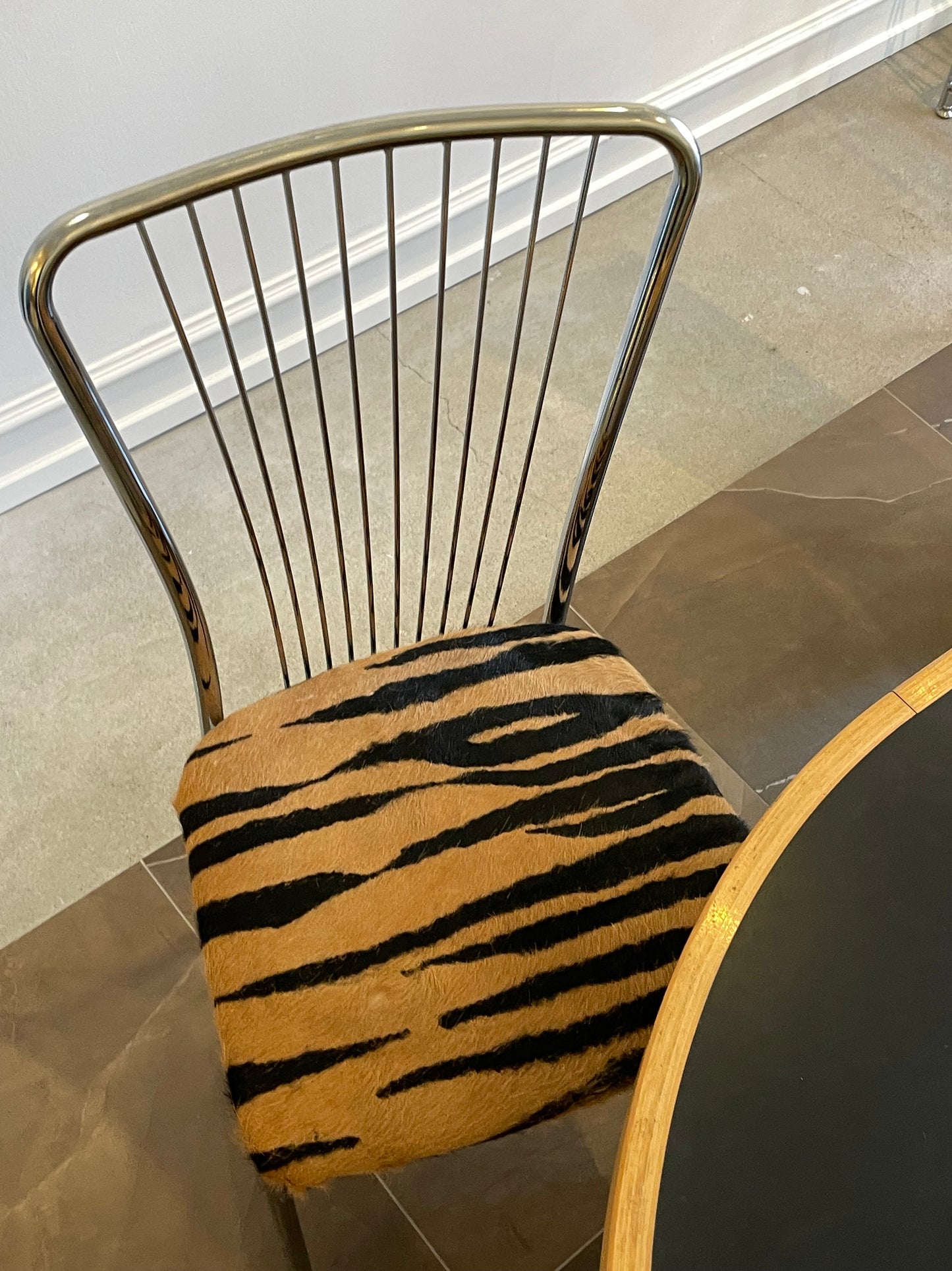 Zebra dining chair