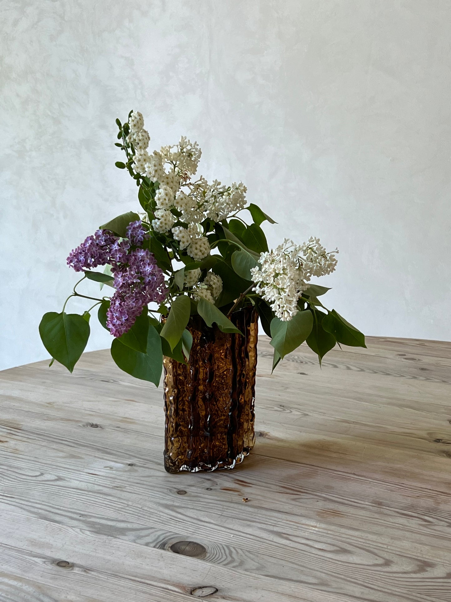 Brown glass vase