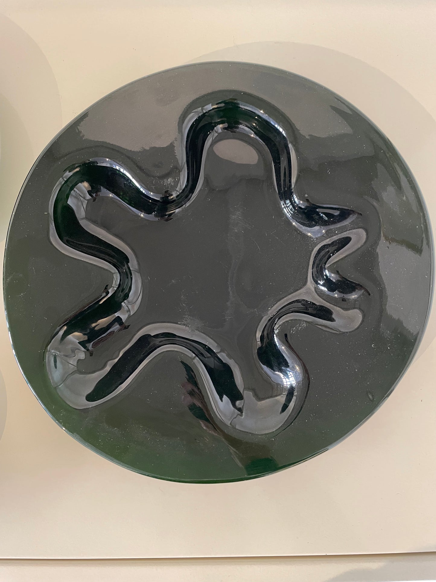 Abstract glass bowl