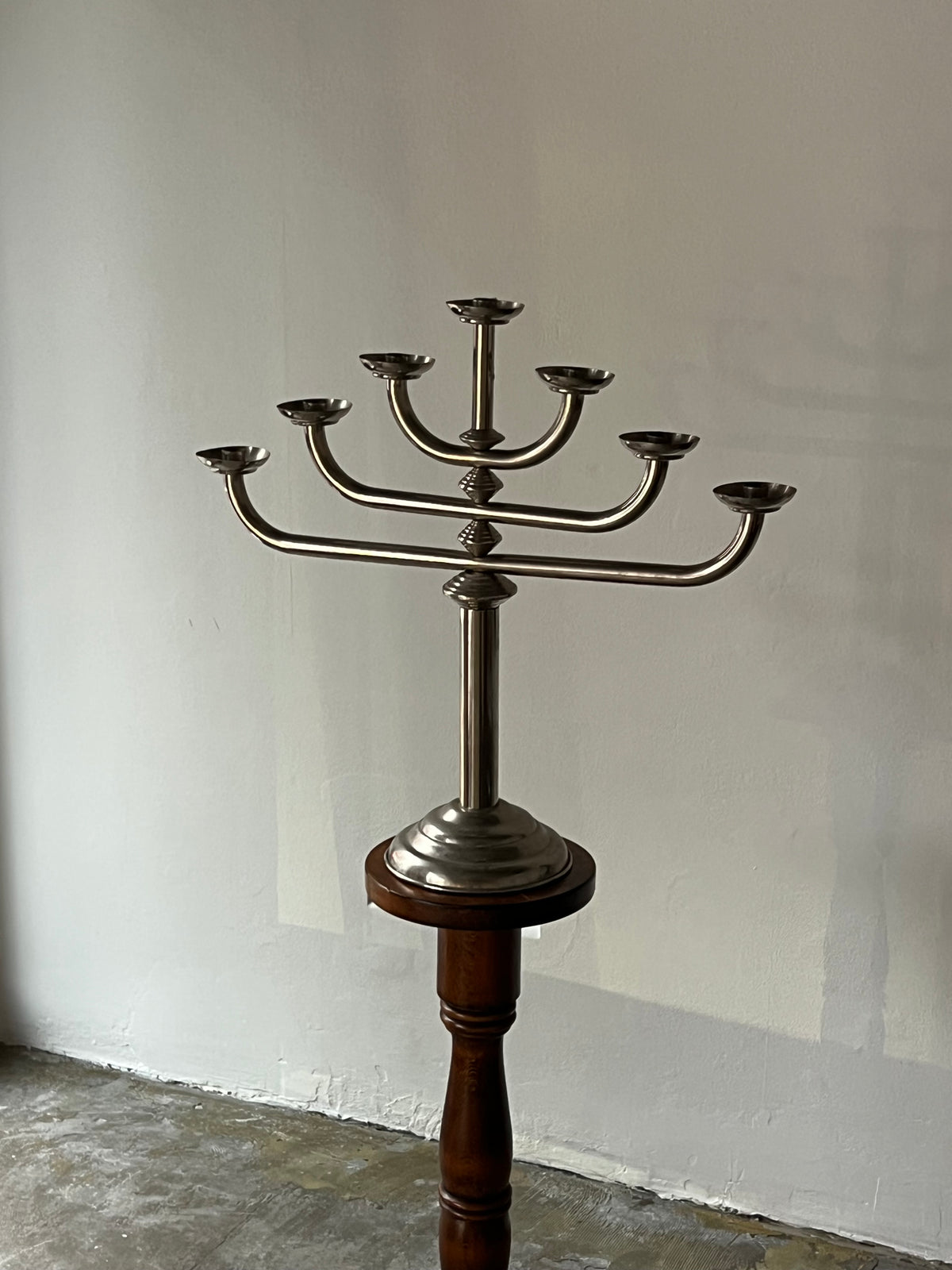 Seven-Arm Silver Candelabra