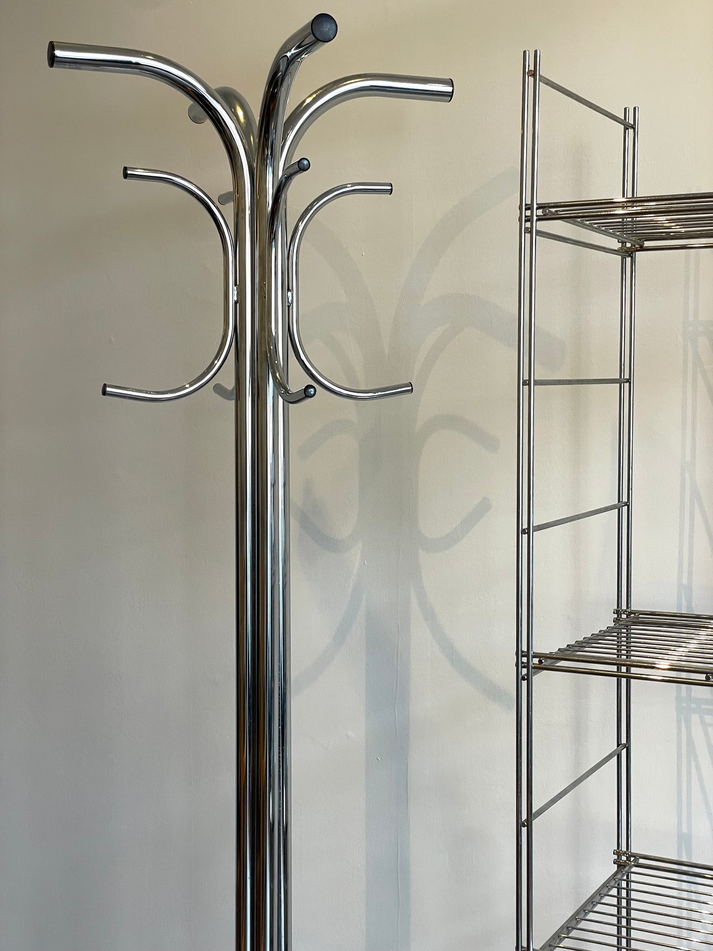 Chrome coat rack