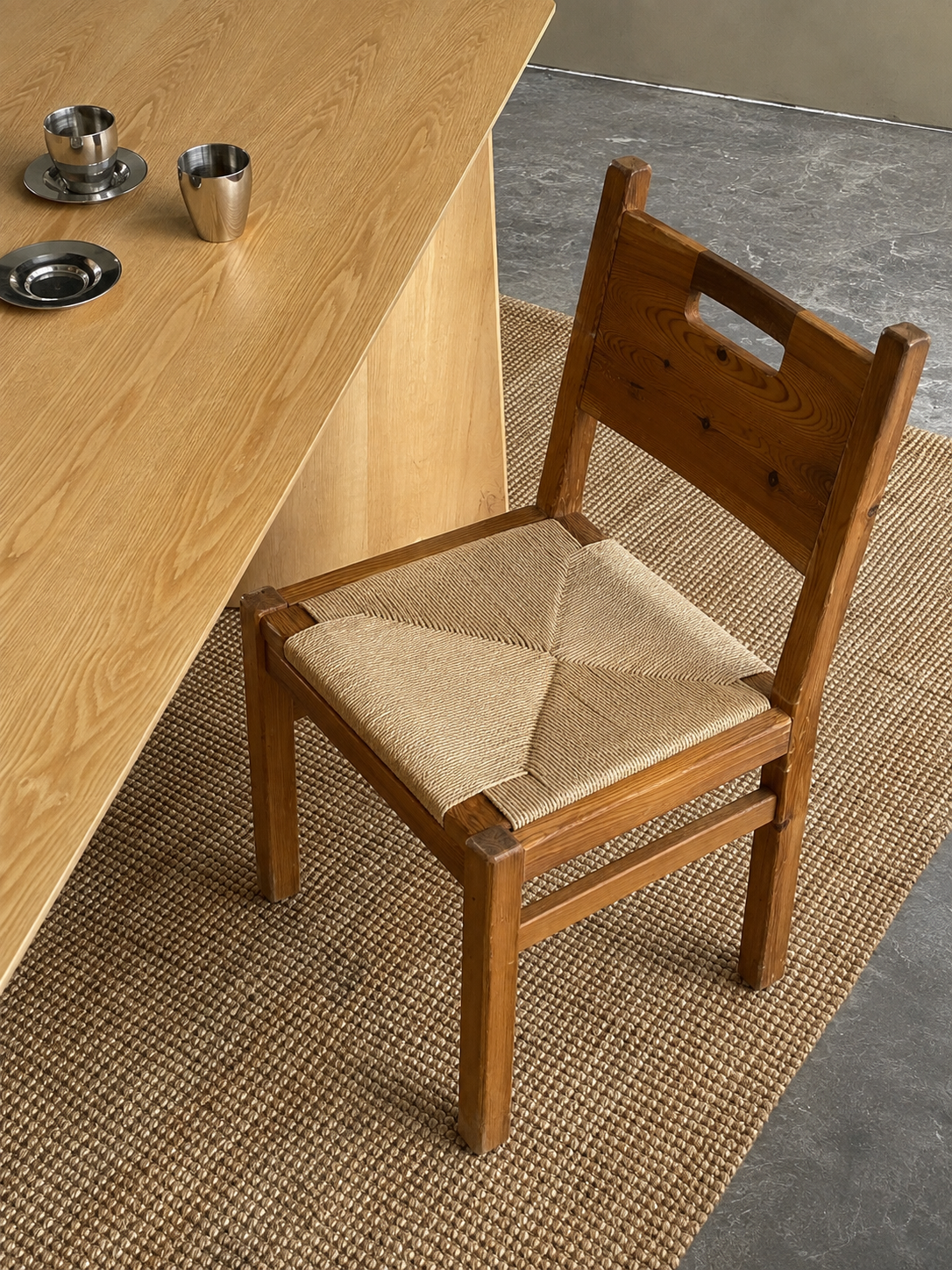 Pine and Papercord Armchair