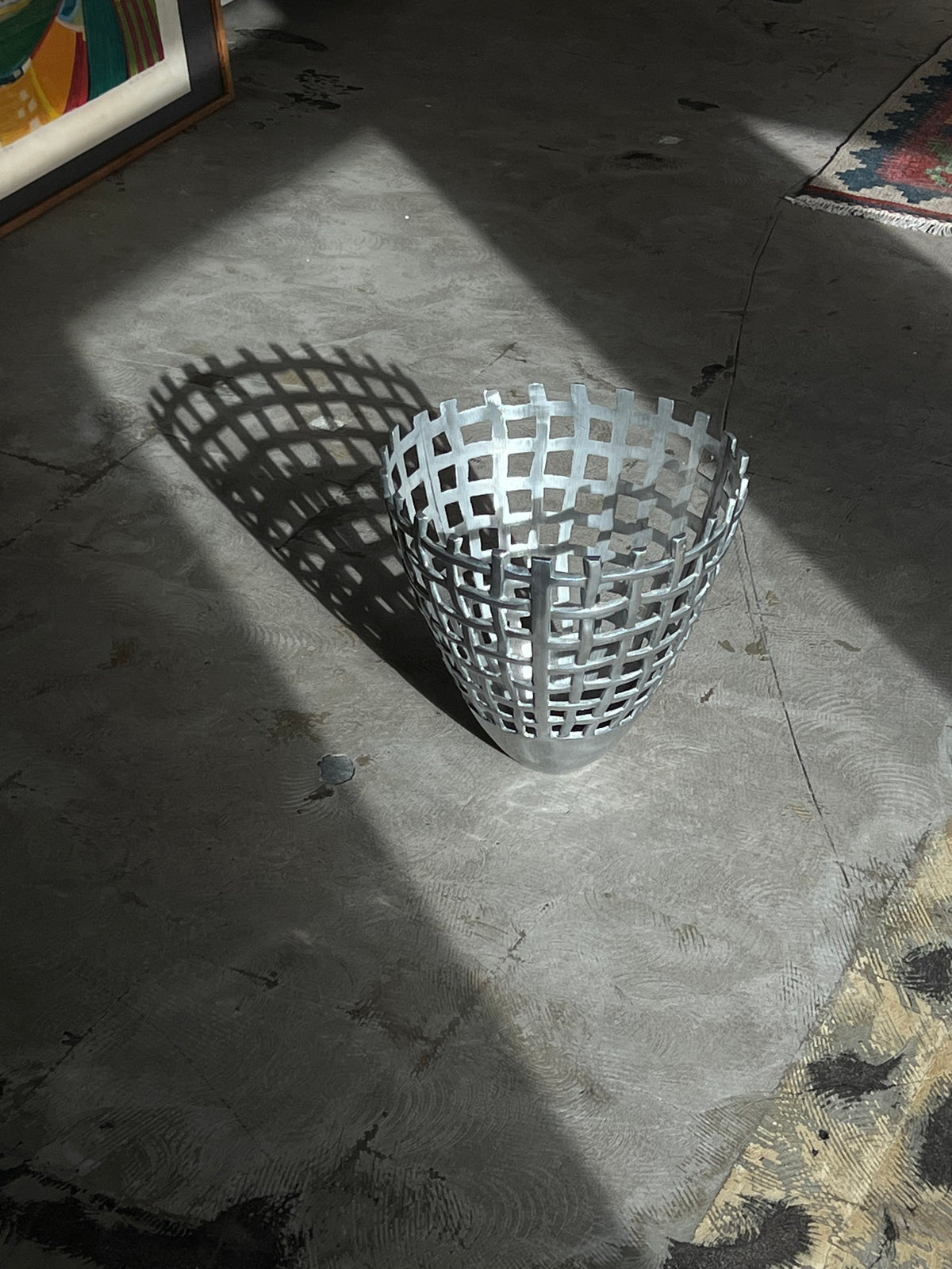 Sculptural Metal Basket