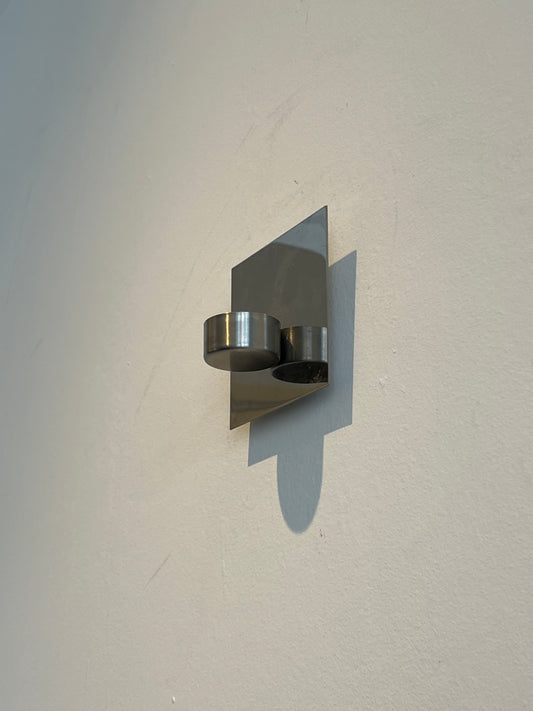 Hanging steel candle holder
