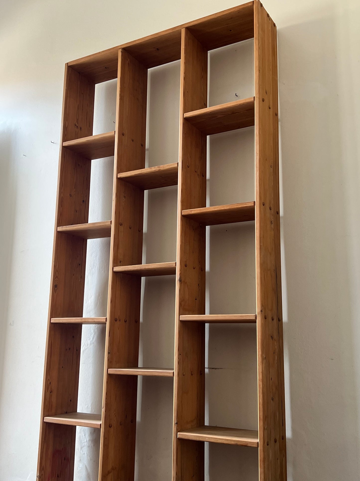 Handcrafted pine bookcase