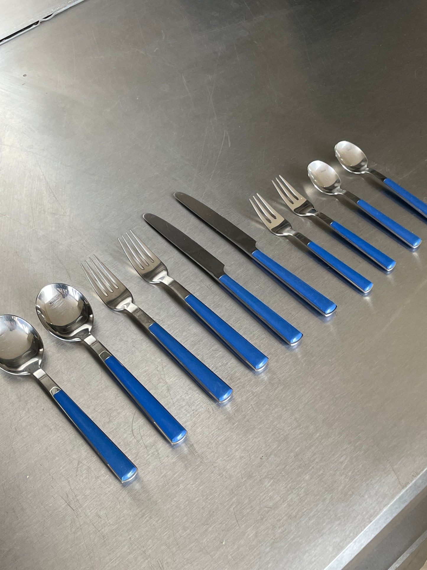 Blue steel cutlery