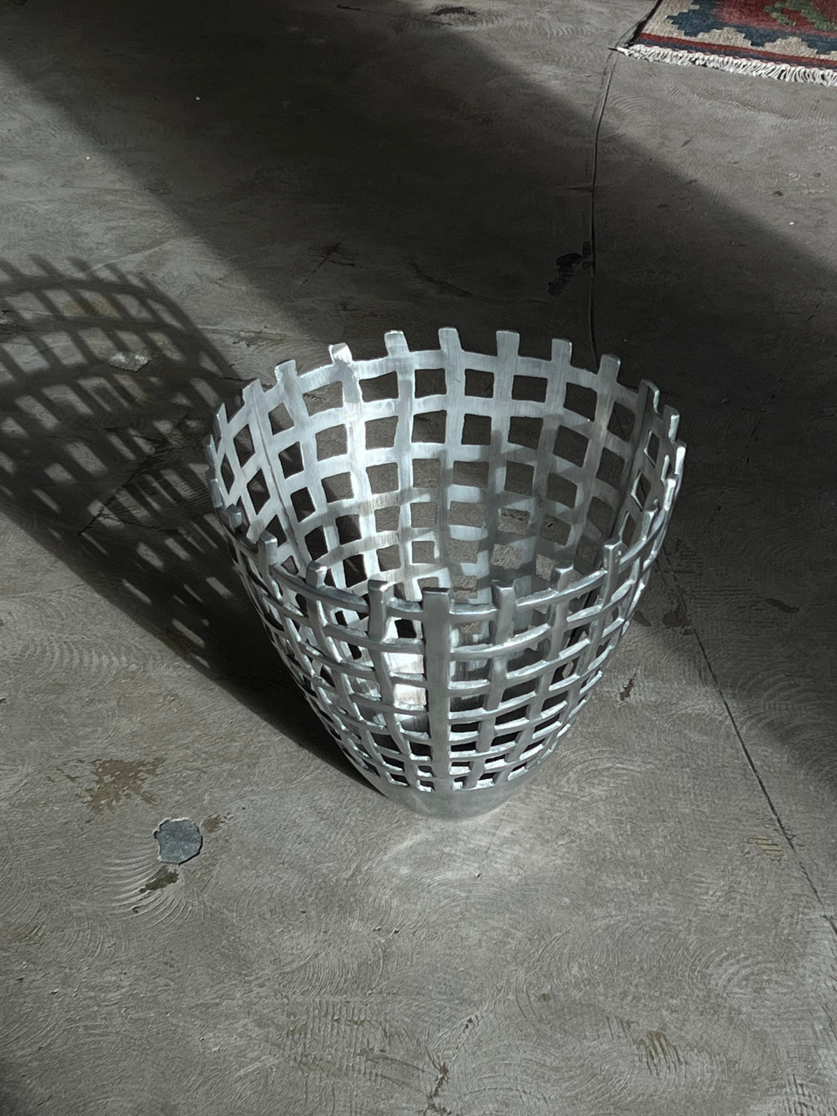 Sculptural Metal Basket