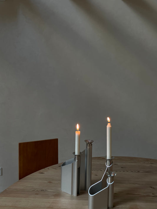 Aluminium candle holder