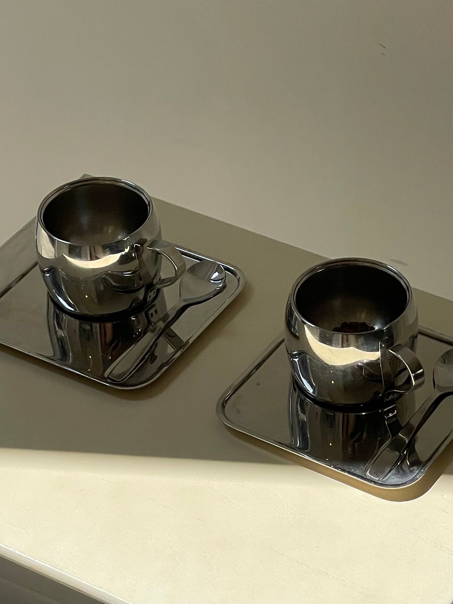 Steel espresso cup