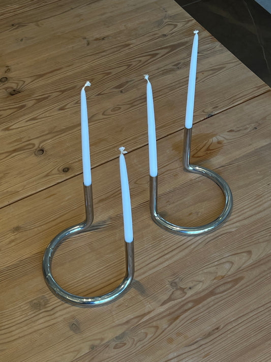Half moon candle holders