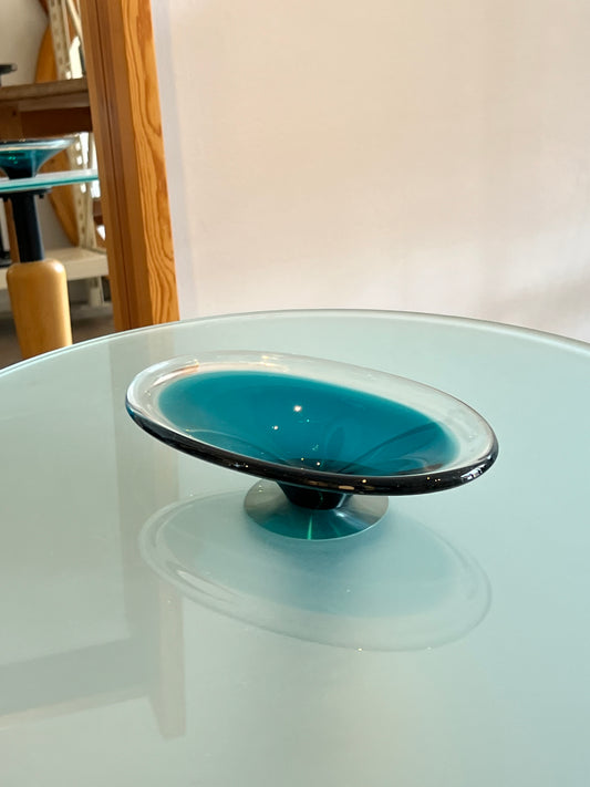 Blue glass bowl