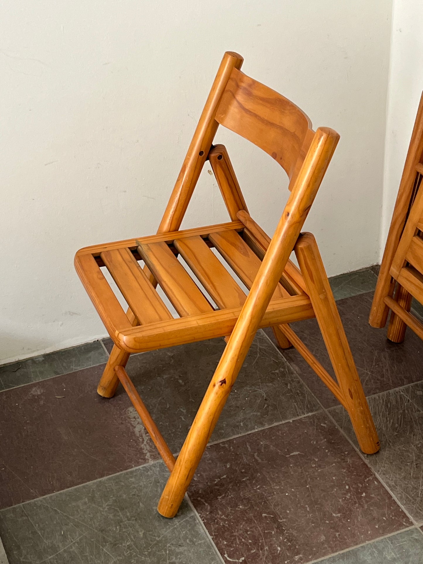 Wooden folding chairs