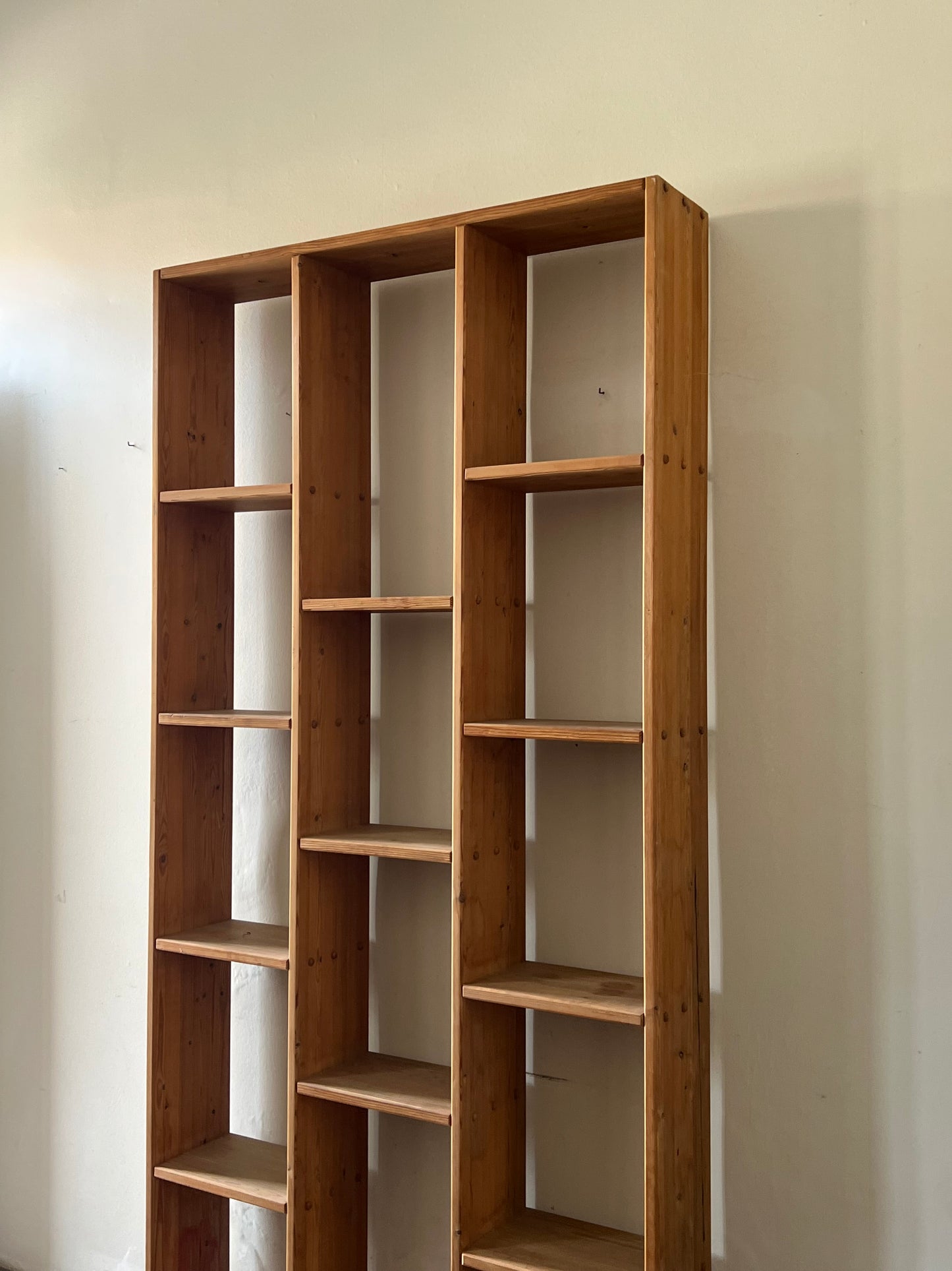 Handcrafted pine bookcase