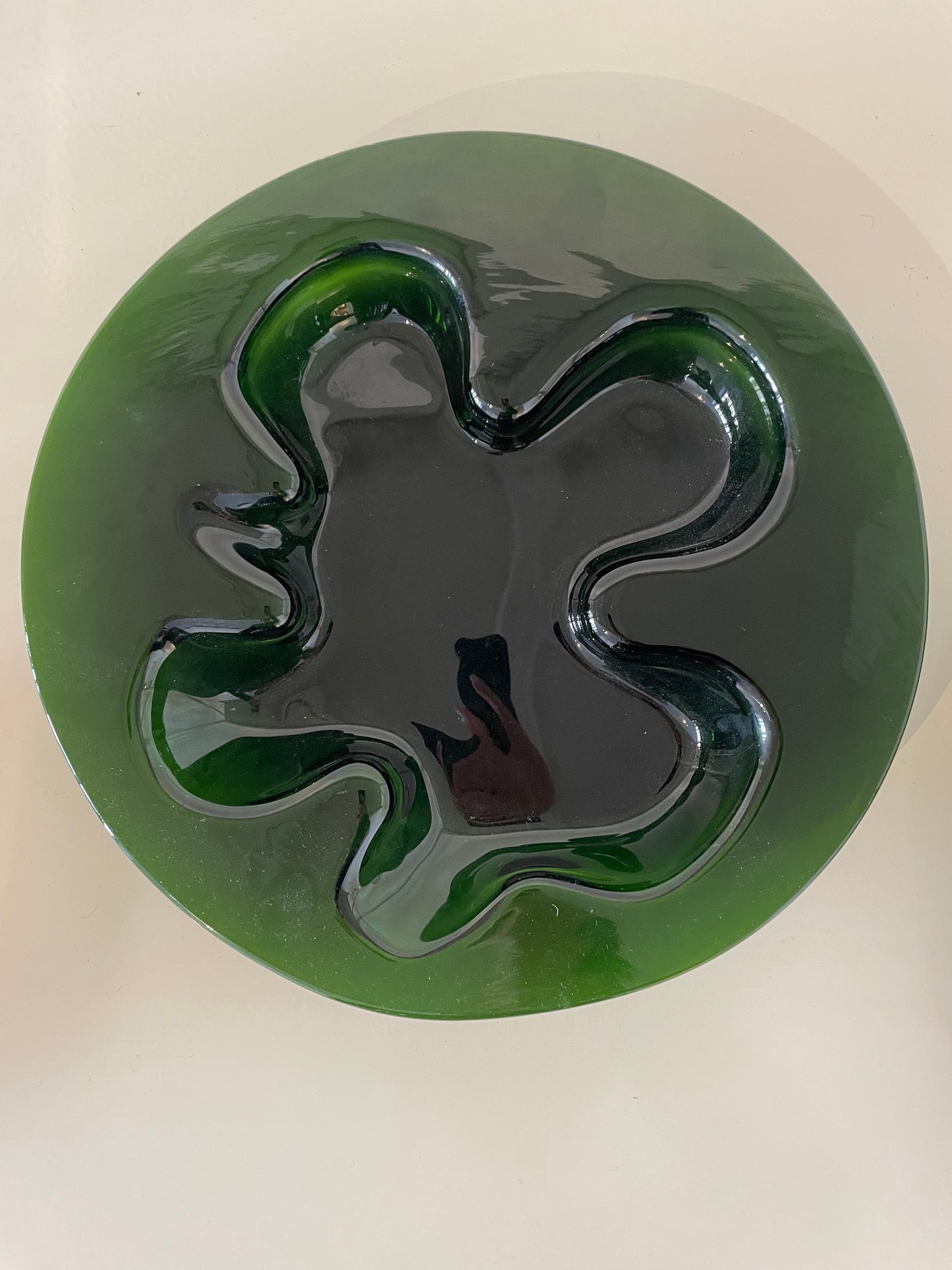 Abstract glass bowl