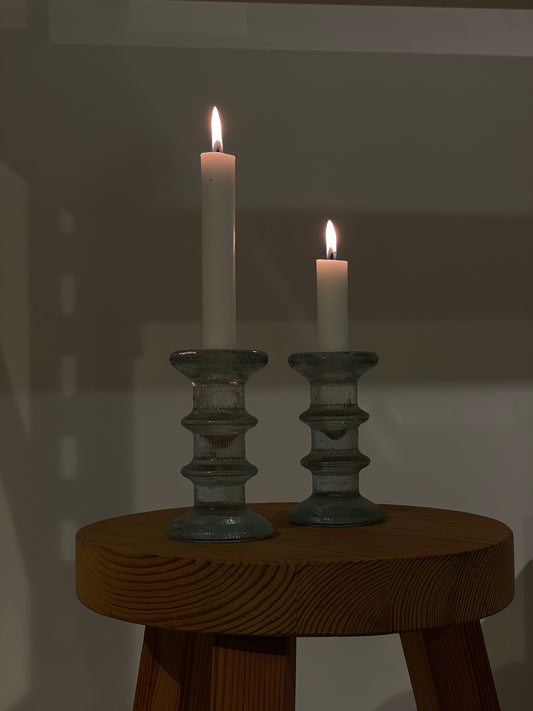 Glass candle holders